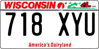 WI license plate 718XYU