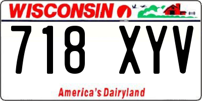 WI license plate 718XYV
