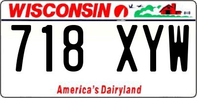 WI license plate 718XYW