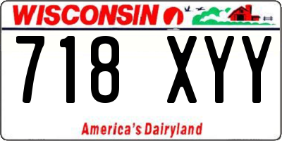 WI license plate 718XYY