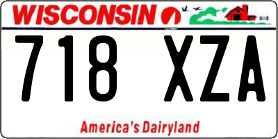 WI license plate 718XZA