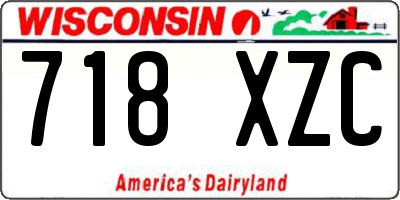 WI license plate 718XZC