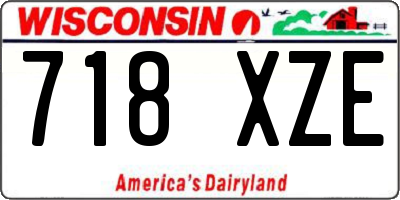 WI license plate 718XZE