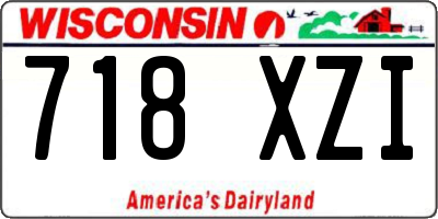WI license plate 718XZI