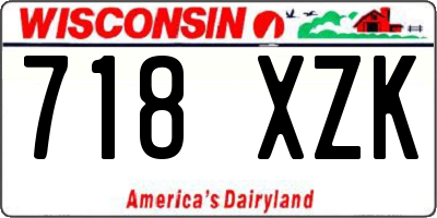 WI license plate 718XZK