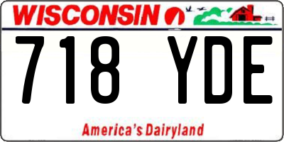 WI license plate 718YDE