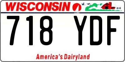 WI license plate 718YDF