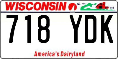 WI license plate 718YDK