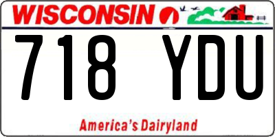 WI license plate 718YDU