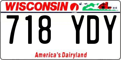 WI license plate 718YDY