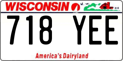 WI license plate 718YEE