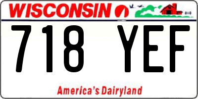 WI license plate 718YEF