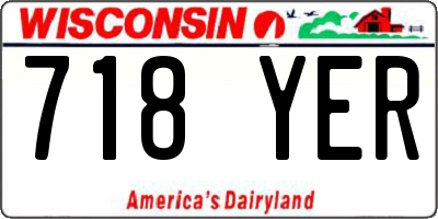 WI license plate 718YER