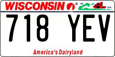 WI license plate 718YEV