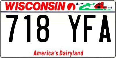 WI license plate 718YFA