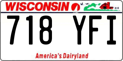 WI license plate 718YFI