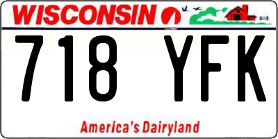 WI license plate 718YFK