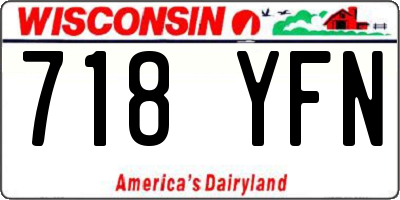WI license plate 718YFN