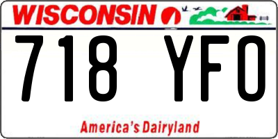 WI license plate 718YFO