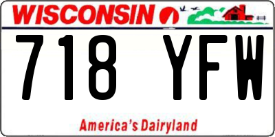 WI license plate 718YFW