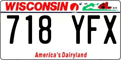 WI license plate 718YFX