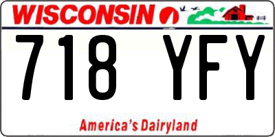 WI license plate 718YFY