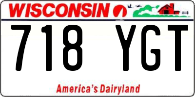 WI license plate 718YGT