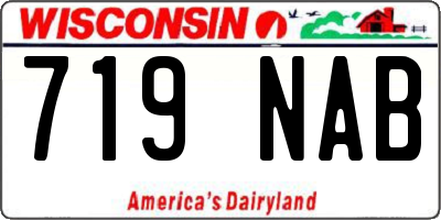 WI license plate 719NAB