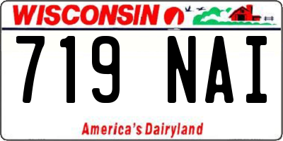 WI license plate 719NAI