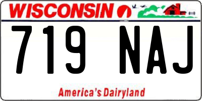 WI license plate 719NAJ