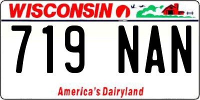 WI license plate 719NAN