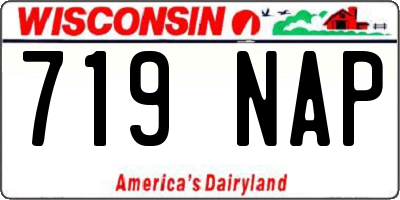 WI license plate 719NAP