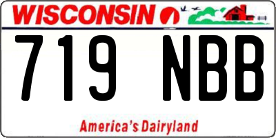 WI license plate 719NBB