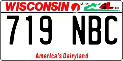 WI license plate 719NBC