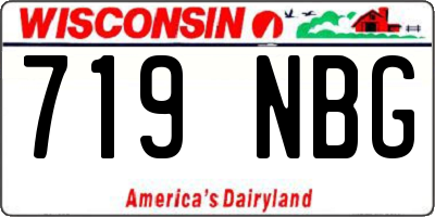 WI license plate 719NBG
