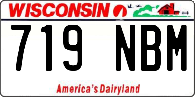 WI license plate 719NBM