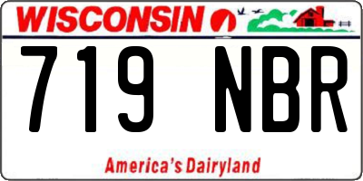 WI license plate 719NBR