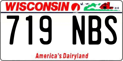 WI license plate 719NBS