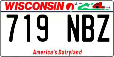 WI license plate 719NBZ