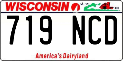 WI license plate 719NCD