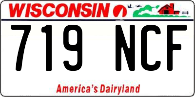 WI license plate 719NCF