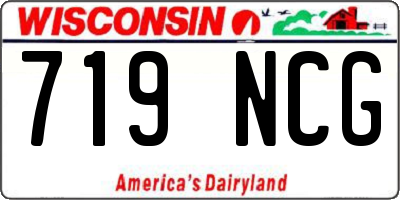 WI license plate 719NCG