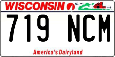 WI license plate 719NCM