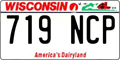 WI license plate 719NCP