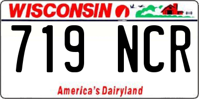WI license plate 719NCR