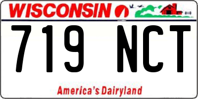 WI license plate 719NCT