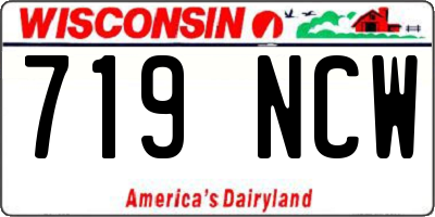 WI license plate 719NCW