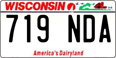 WI license plate 719NDA