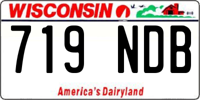 WI license plate 719NDB
