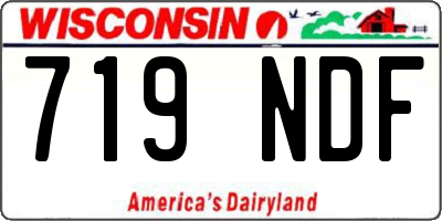 WI license plate 719NDF
